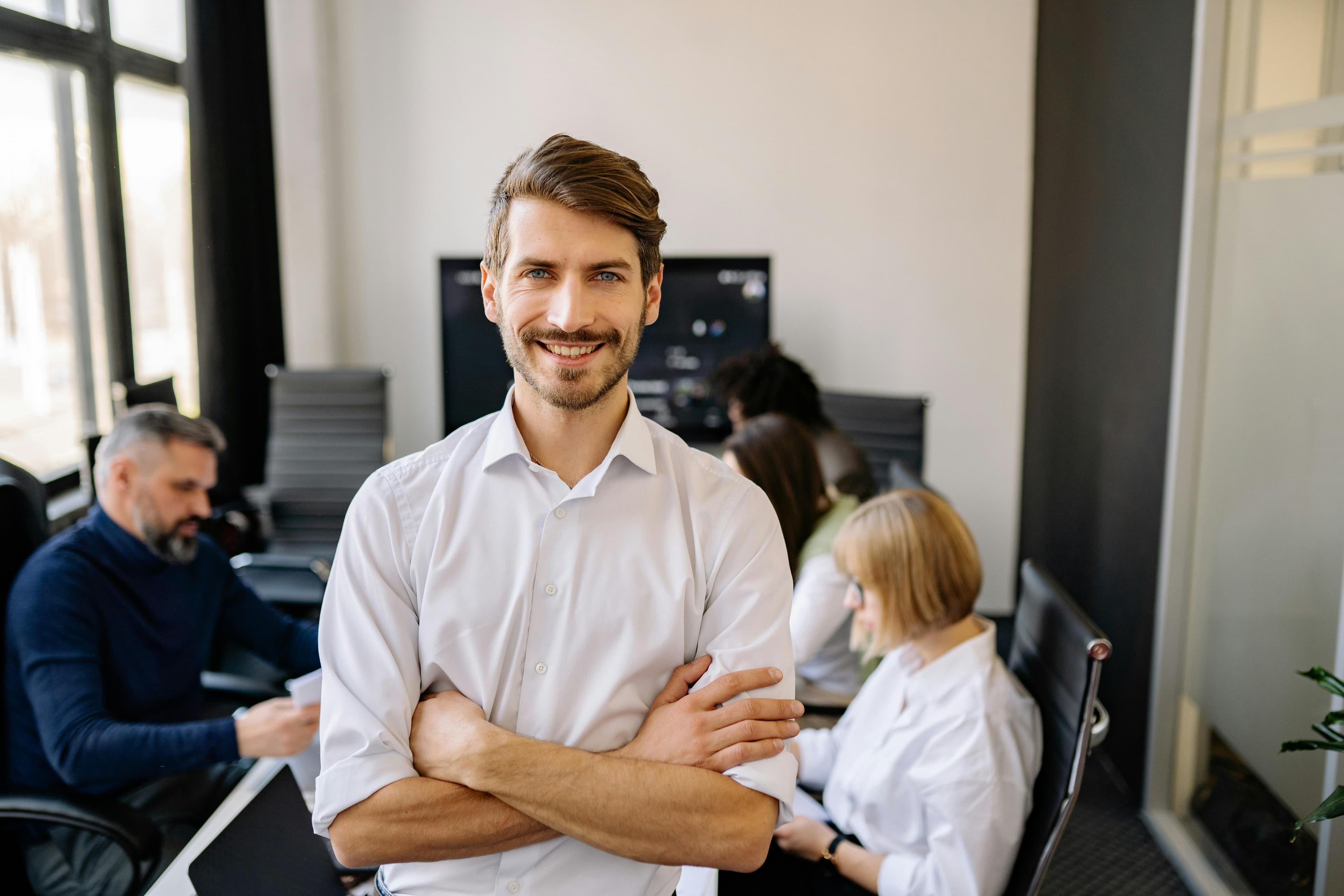 Business professional securing grant funding